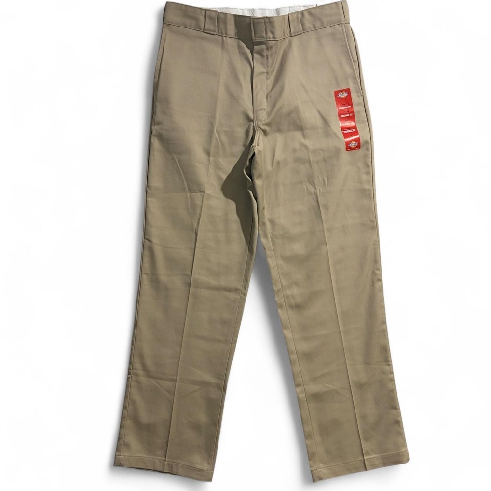 Dickies 874 Original Fit Work Pants Mens 36x32 Tan Khaki Flex 11874DS NWT